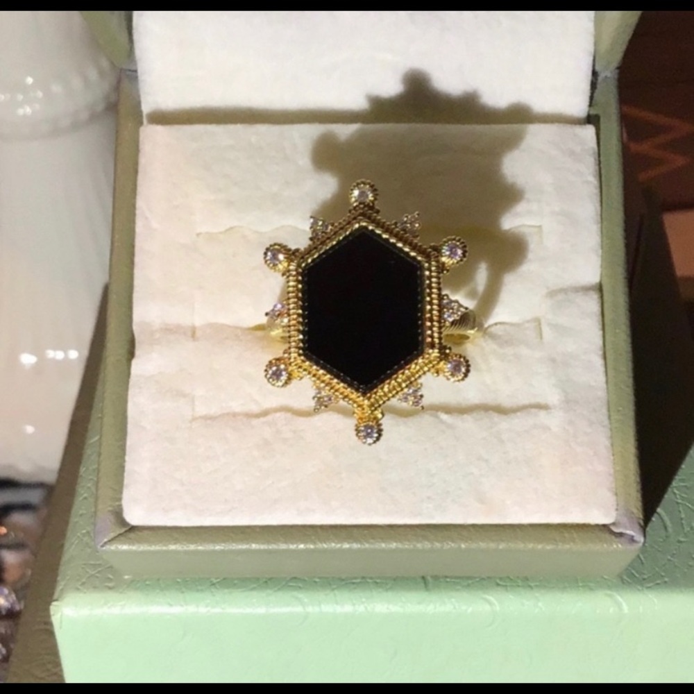 🍃🍃SOLD🍃🍃JUDITH RIPKA 14K GOLD DOM. RING🍃🍃 - Picture 5 of 5